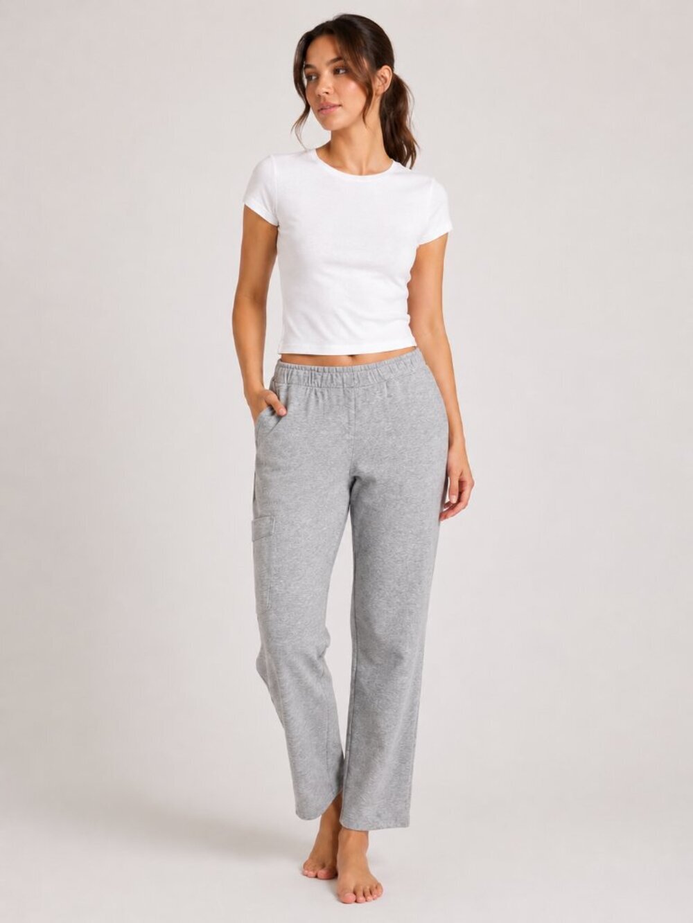 Who What Wear Gray Ankle Joggers Women’s XL Mid Rise Pull On Pants